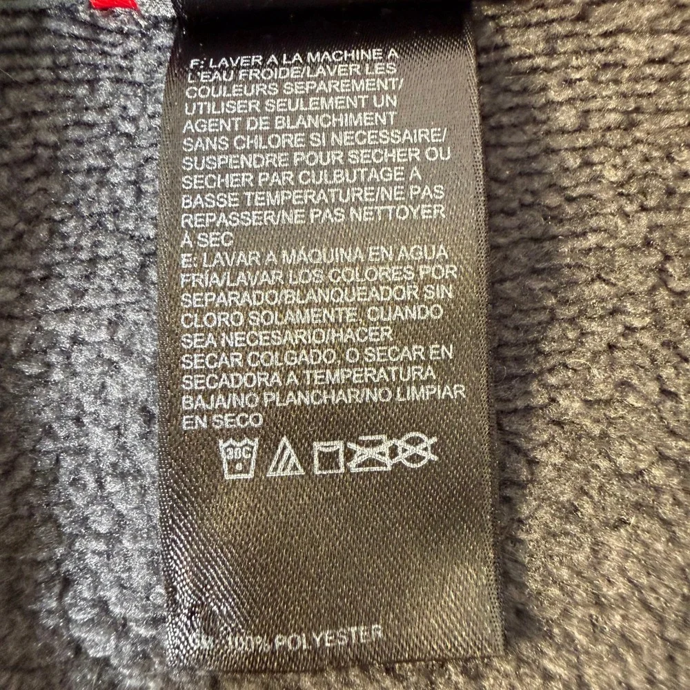 The North Face Mens Gordon Lyons 1/4 Zip Fleece Pullover Gray Large #3339